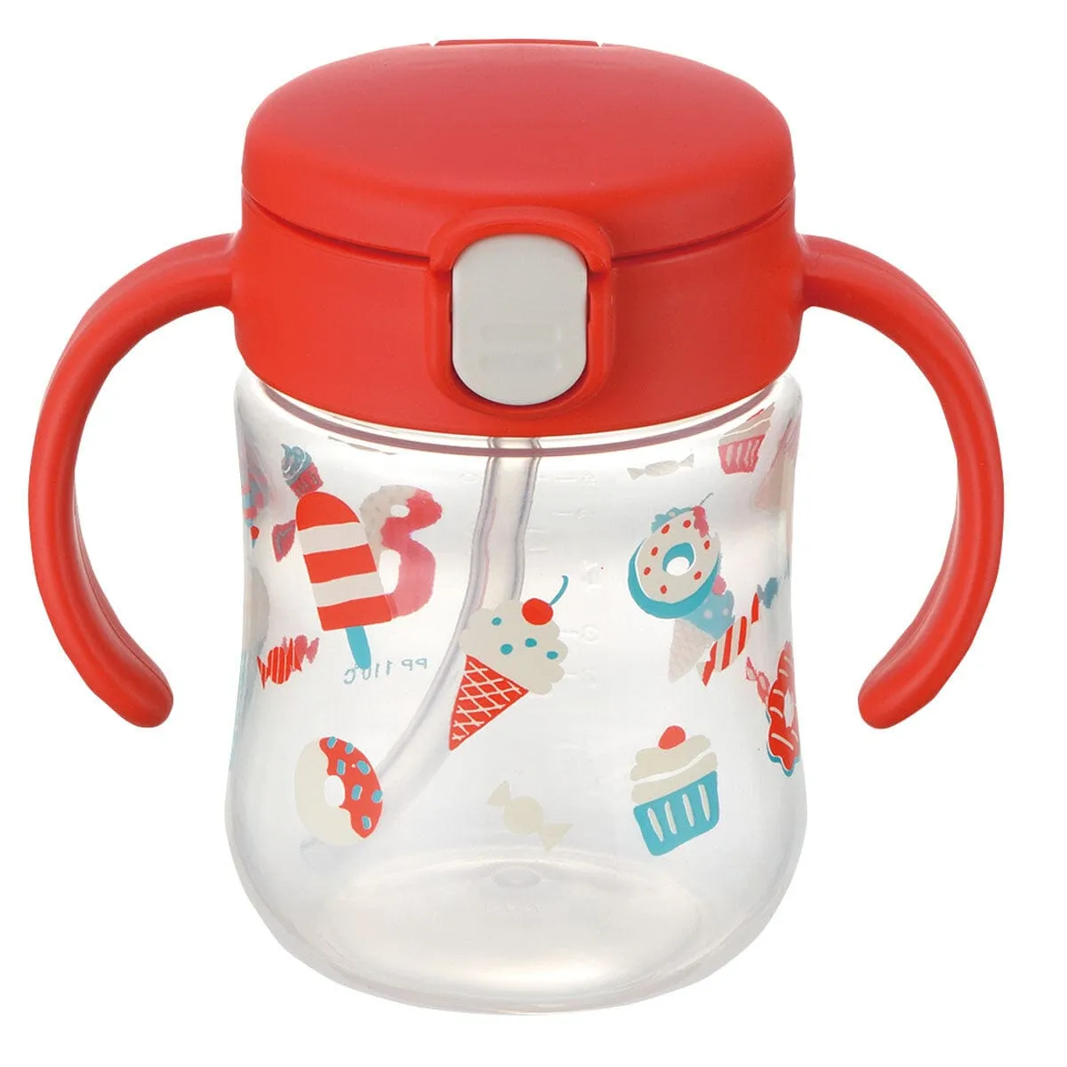 Richell - T.L.I Baby Stage 2 Try Straw Clear Training Water Bottle Mug