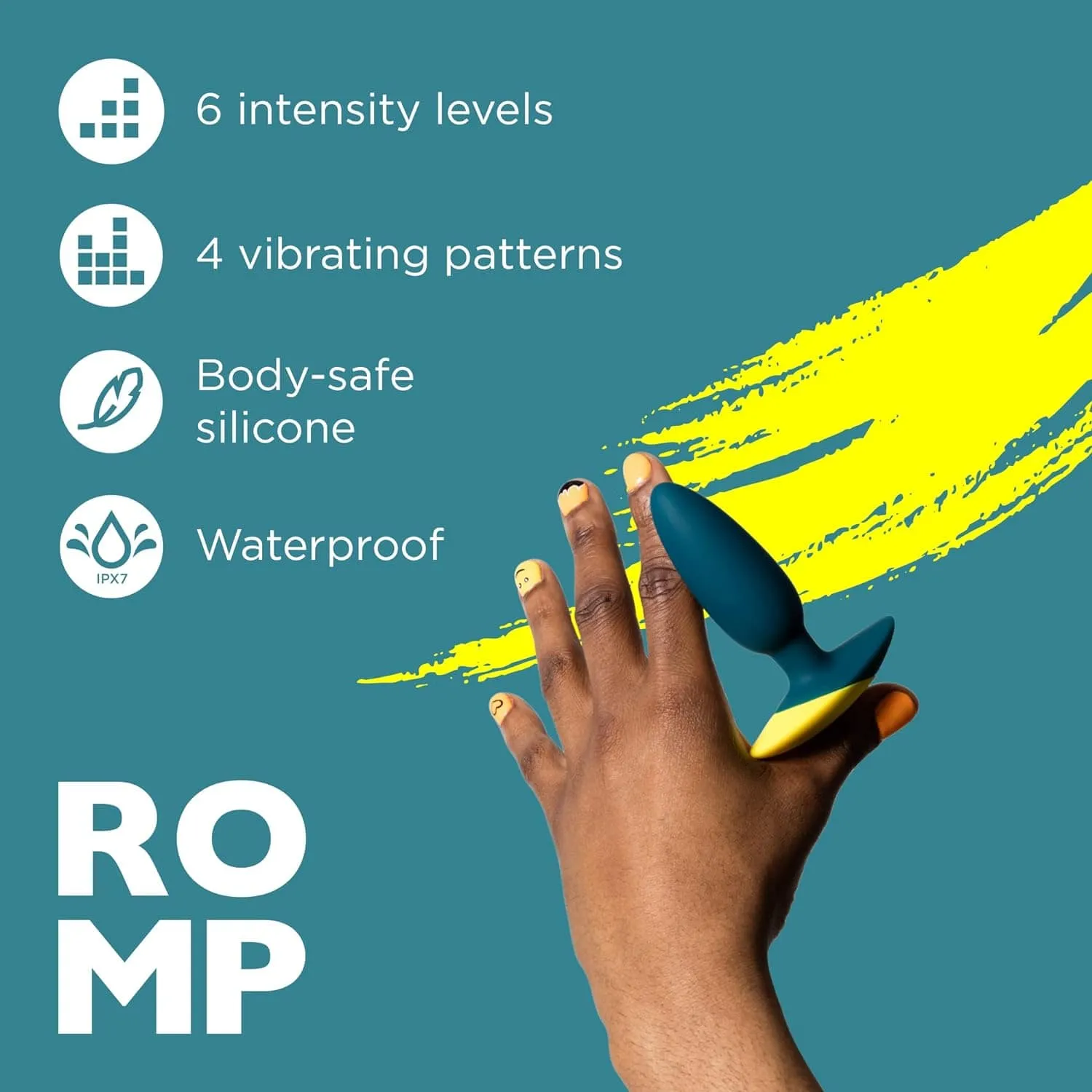 Romp - Bass Vibrating Anal Plug (Green)