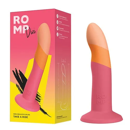 Romp - Dizi Suction Cup Silicone Dildo (Multi Colour)