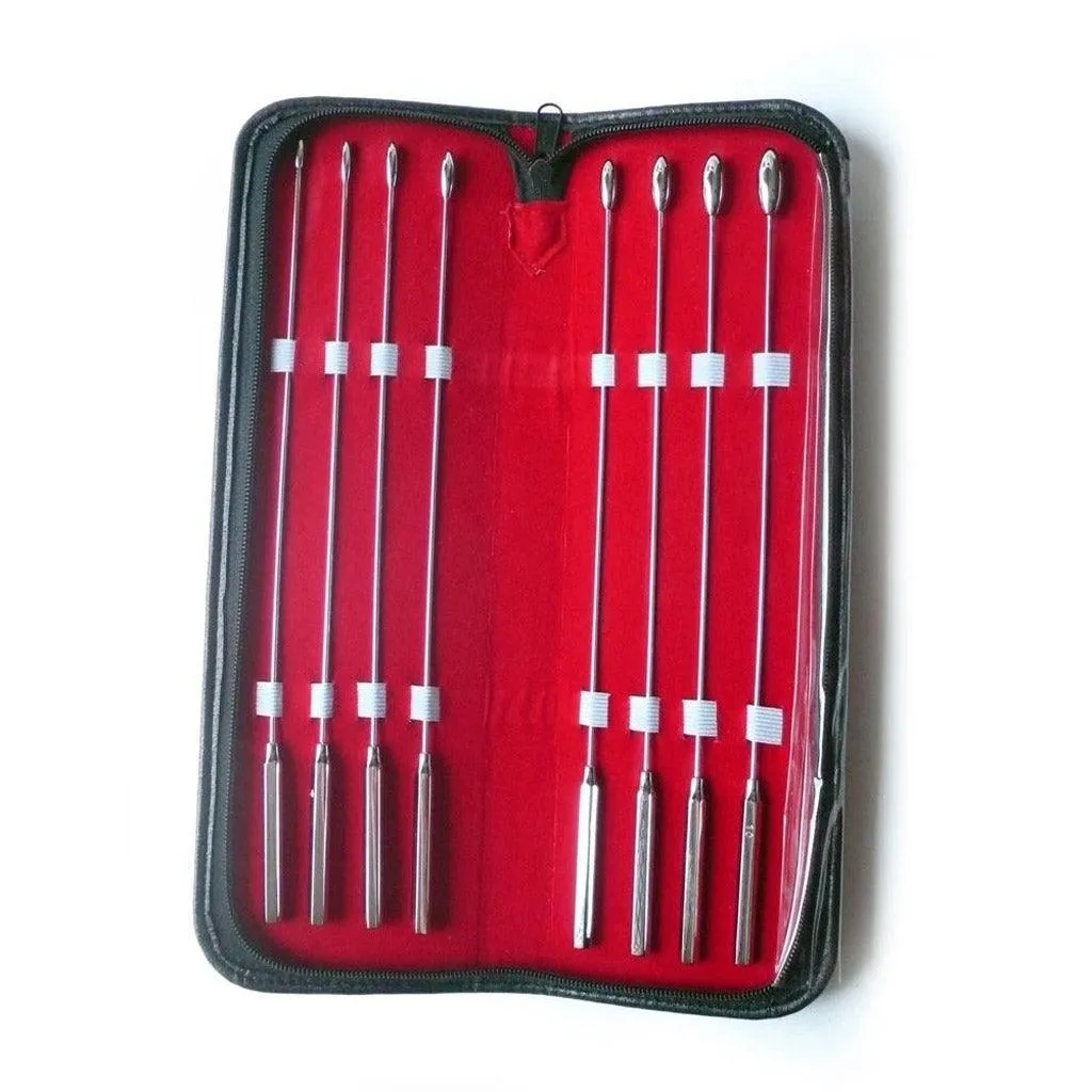 Rosebud Urethral Sounds Kit. 8 Piece