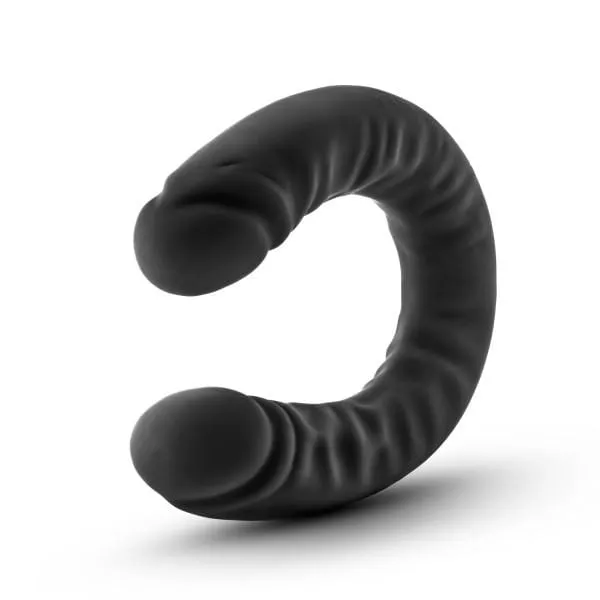 Ruse 18 inch Silicone Slim Double Dildo - Black