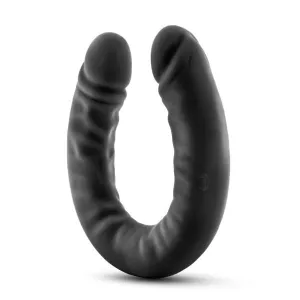 Ruse 18 inch Silicone Slim Double Dildo - Black