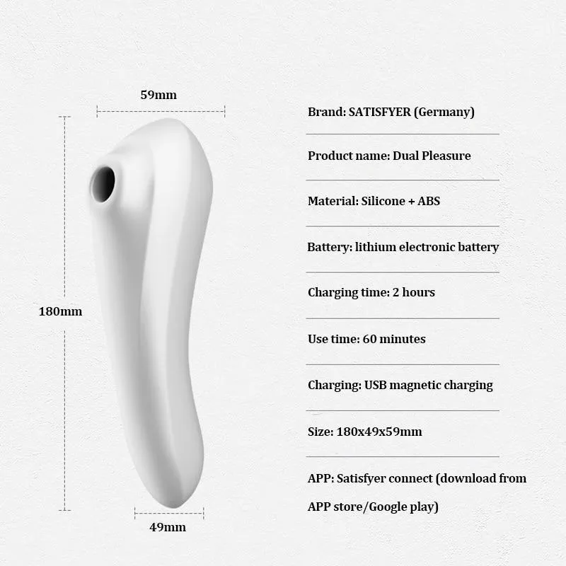 Satisfyer Dual Pleasure Sucking Vibrator for Women APP Bluetooth Clitoris G Spot