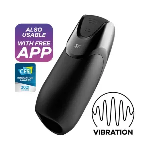 Satisfyer - Men Vibration Plus App-Controlled Stroker Masturbator (Black)