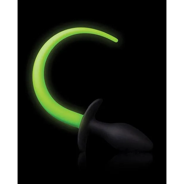 Shots - Ouch Puppy Tail Plug Glow in the Dark (Black)
