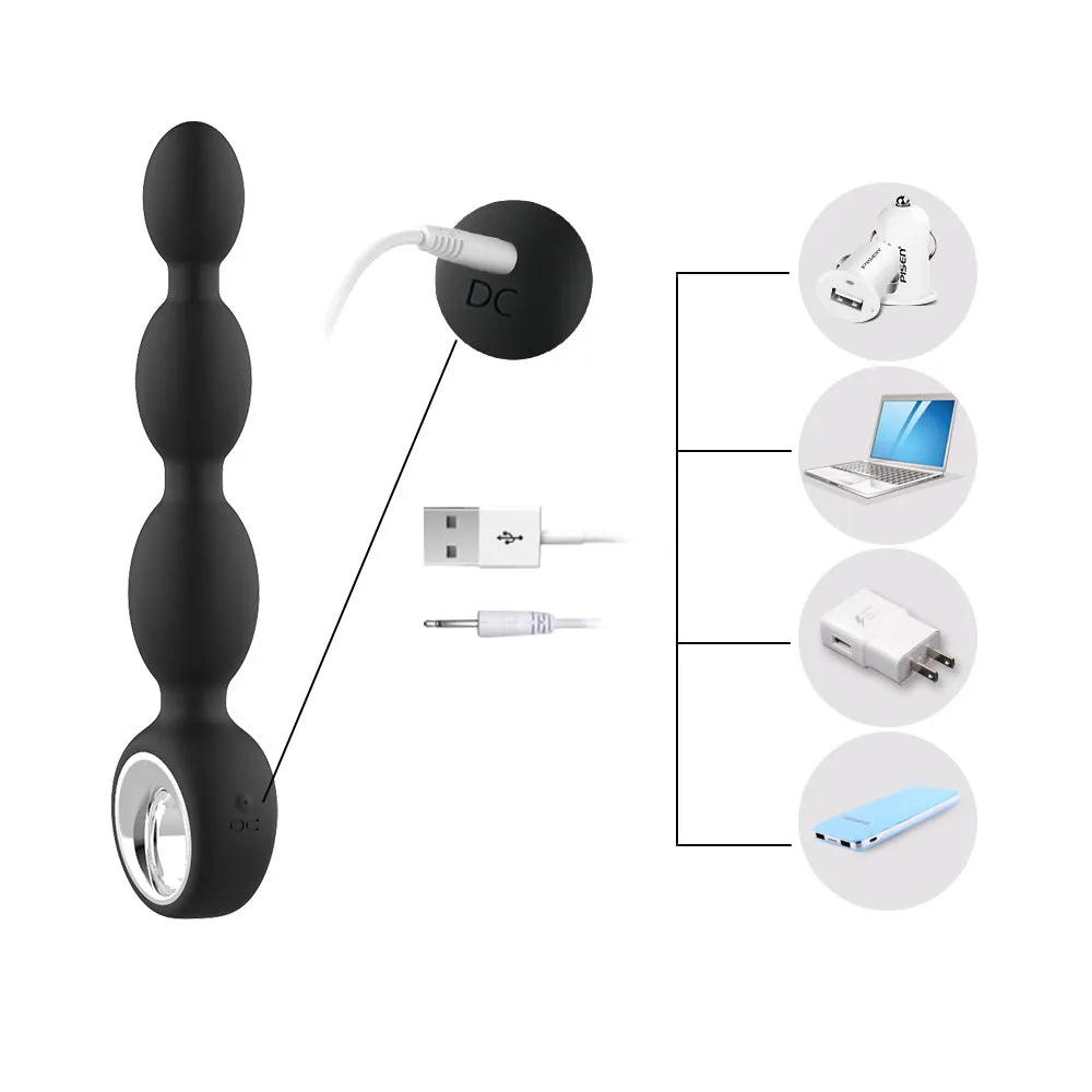 Silicone Anal Plug Vibrator with Remote Control