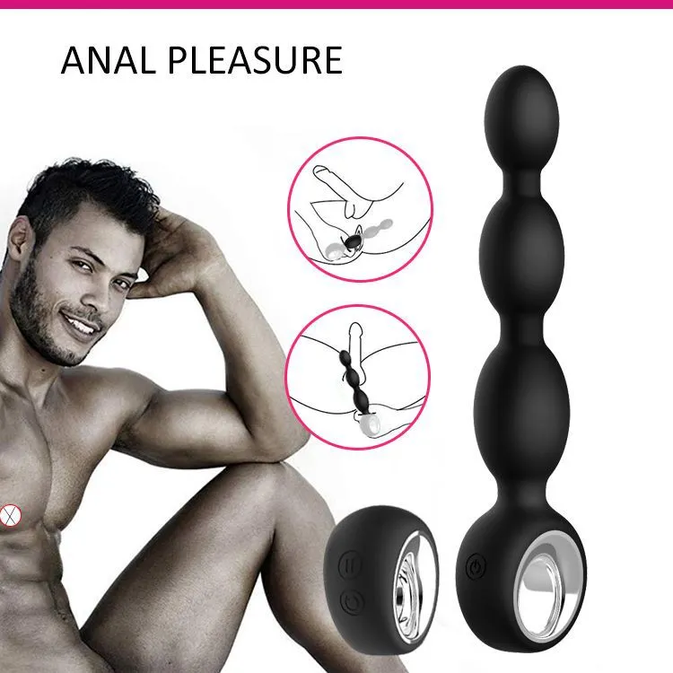 Silicone Anal Plug Vibrator with Remote Control