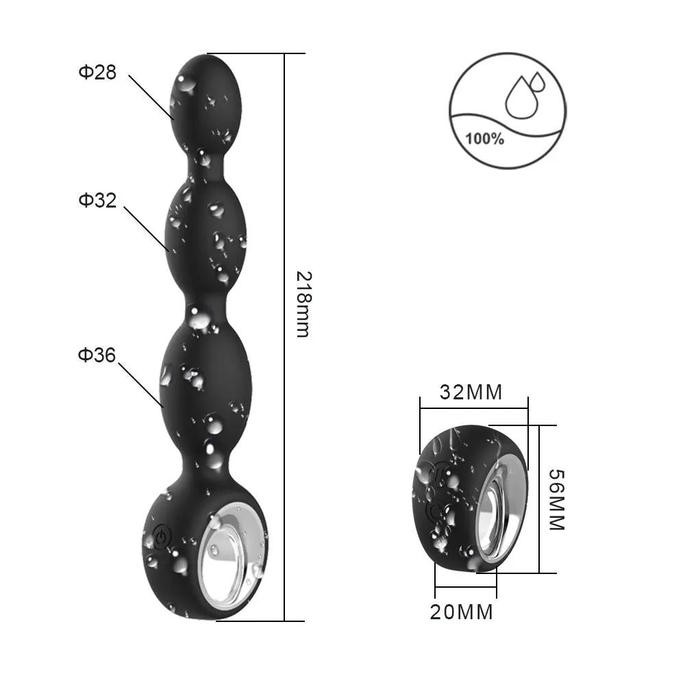 Silicone Anal Plug Vibrator with Remote Control
