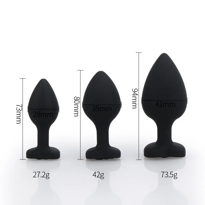 Silicone Posterior Heart-shaped Anal Plugs