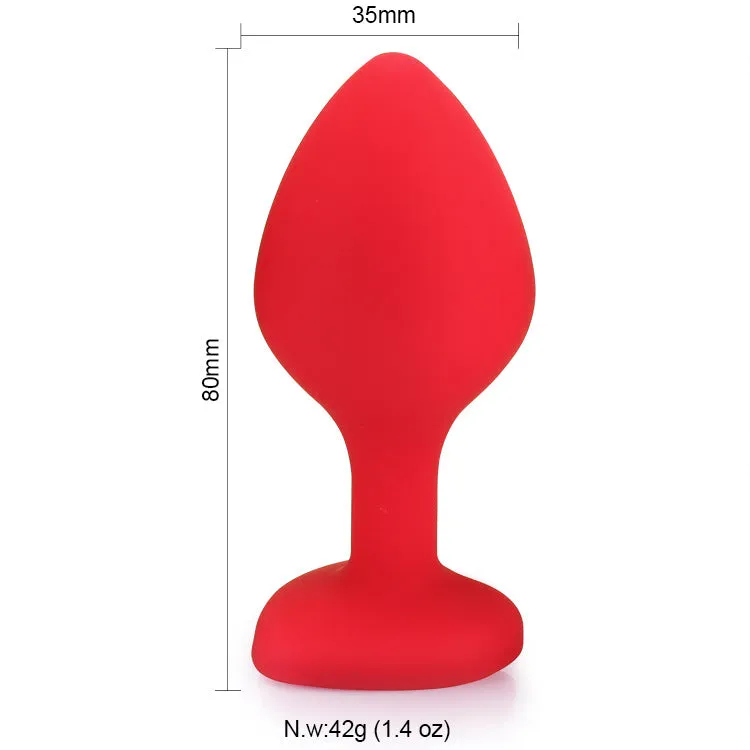 Silicone Posterior Heart-shaped Anal Plugs