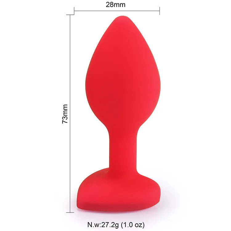 Silicone Posterior Heart-shaped Anal Plugs