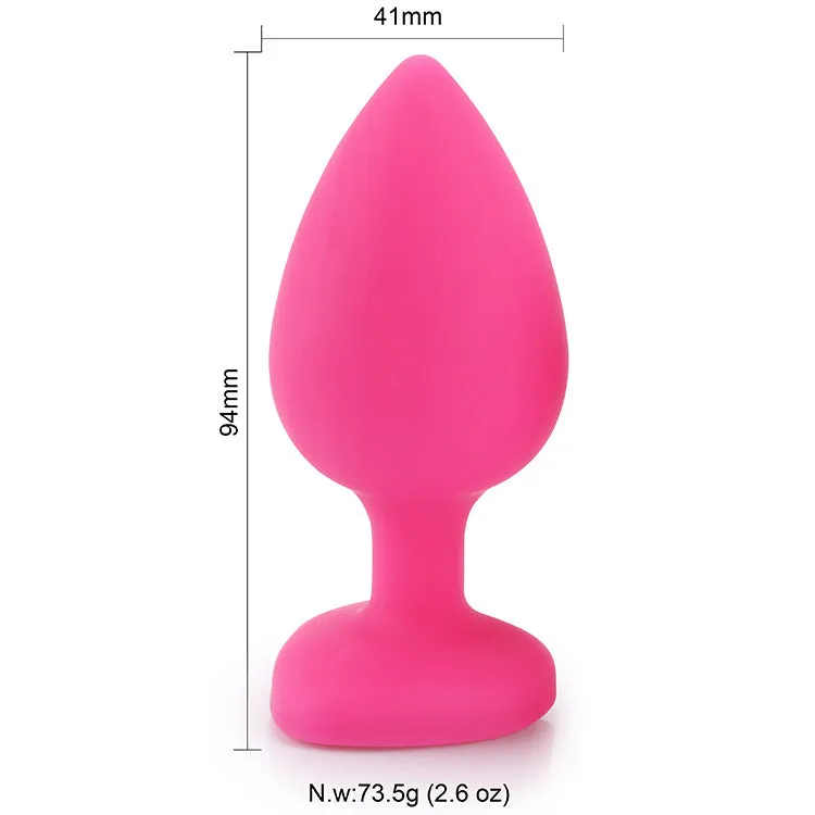Silicone Posterior Heart-shaped Anal Plugs