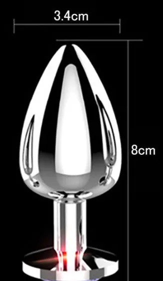 Silver Butt Plug Light Pink Medium