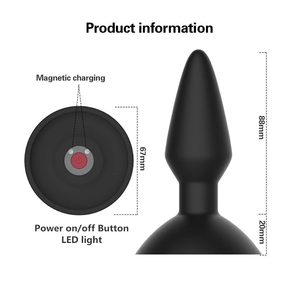 Smart Anal Plug Bluetooth Vibrator Prostate Massager Wireless Remote Control Masturbator