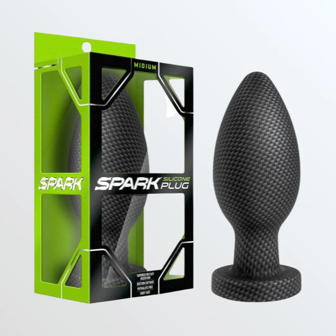 Spark Medium 5 Long Platinum Silicone Butt Plug