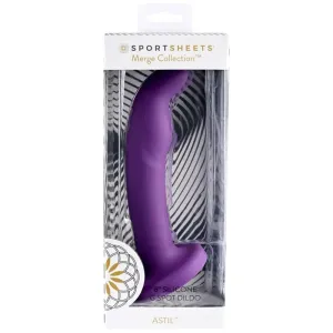 Sportsheets Astil 8 Silicone Dildo Dark Purple