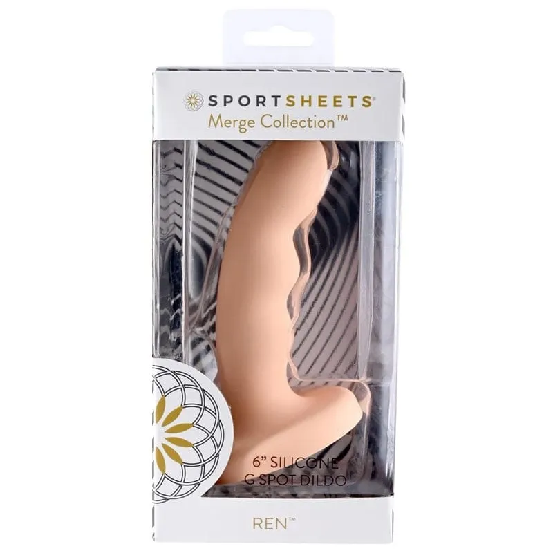 Sportsheets Ren 6 Silicone Dildo Peach