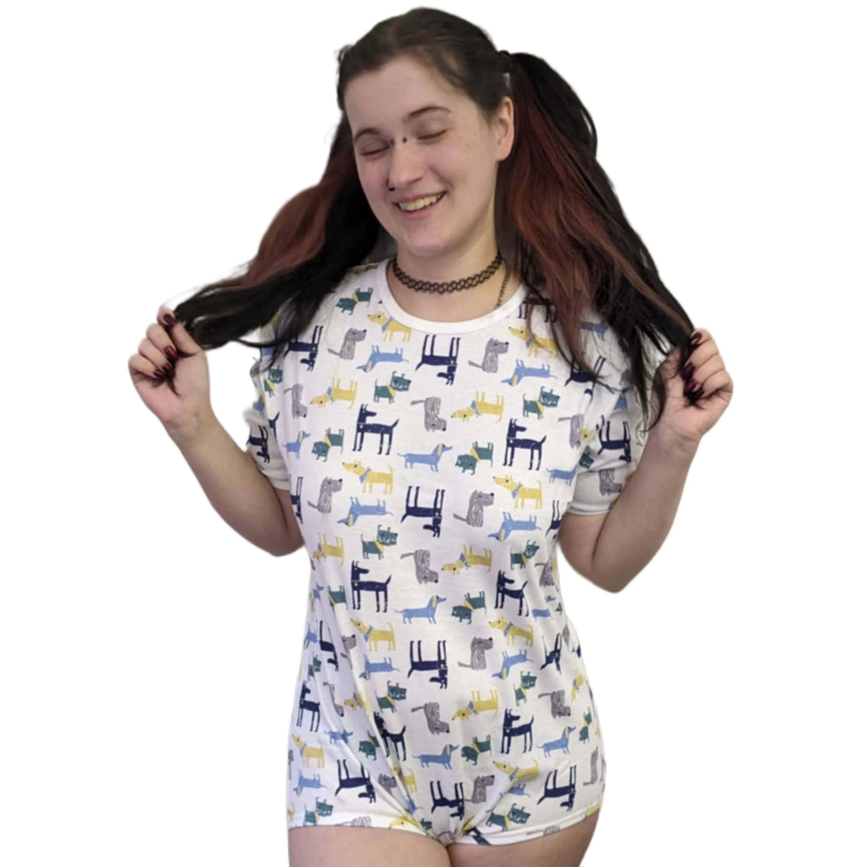 Squishyabdl Puppy Dog Cotton Bodysuit
