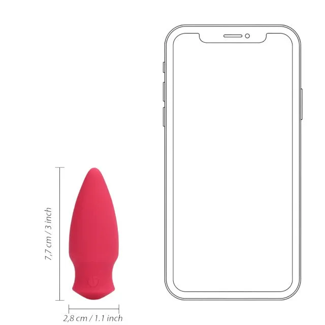 Stimulator clitoris LOVELINE Cone Shaped Bullet Vibrator. 12 funcții de vibrație. rezistent la apă. lungime 7.7 cm. roz