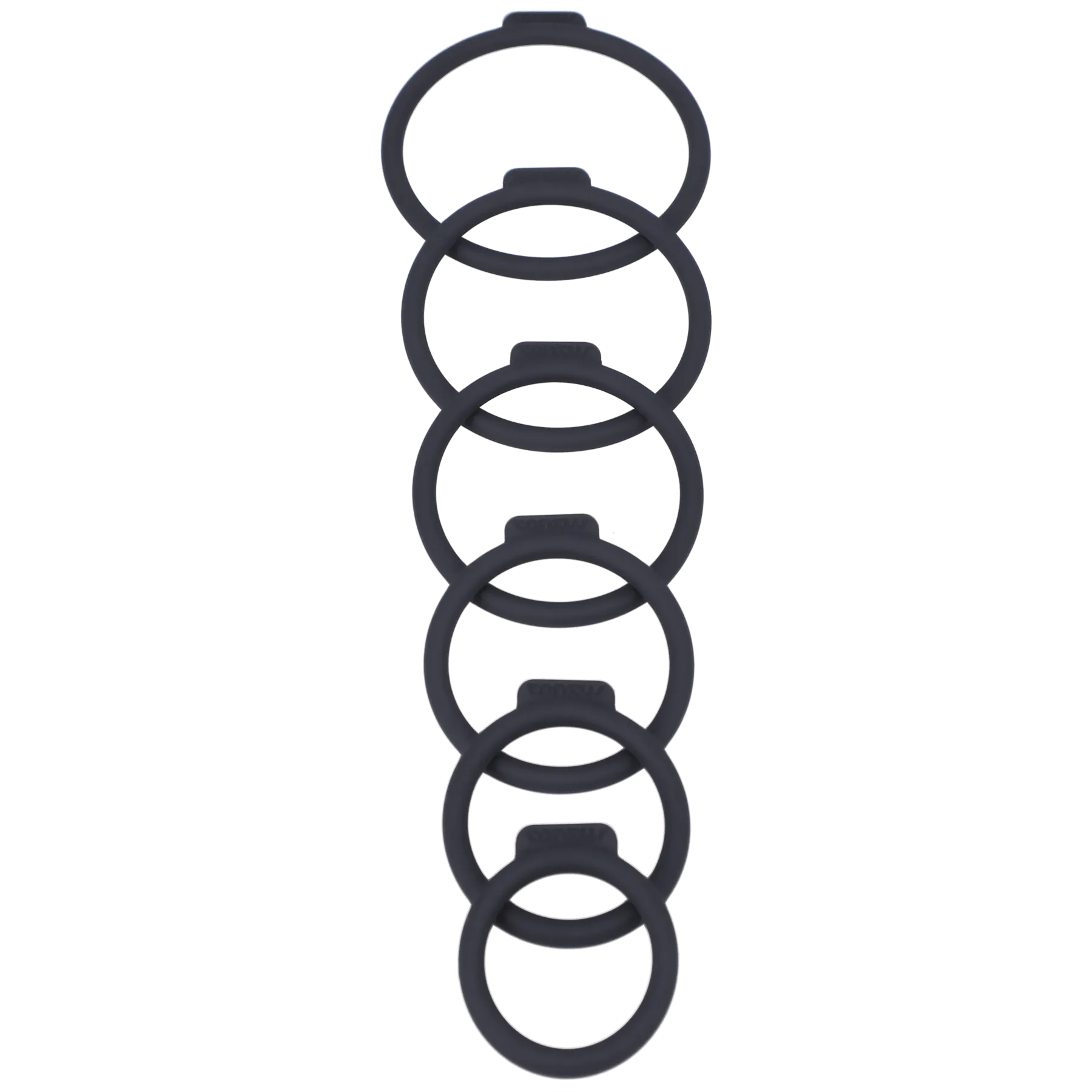 Tantus O-Ring Set of 6 for Strap-on Harnesses - Onyx