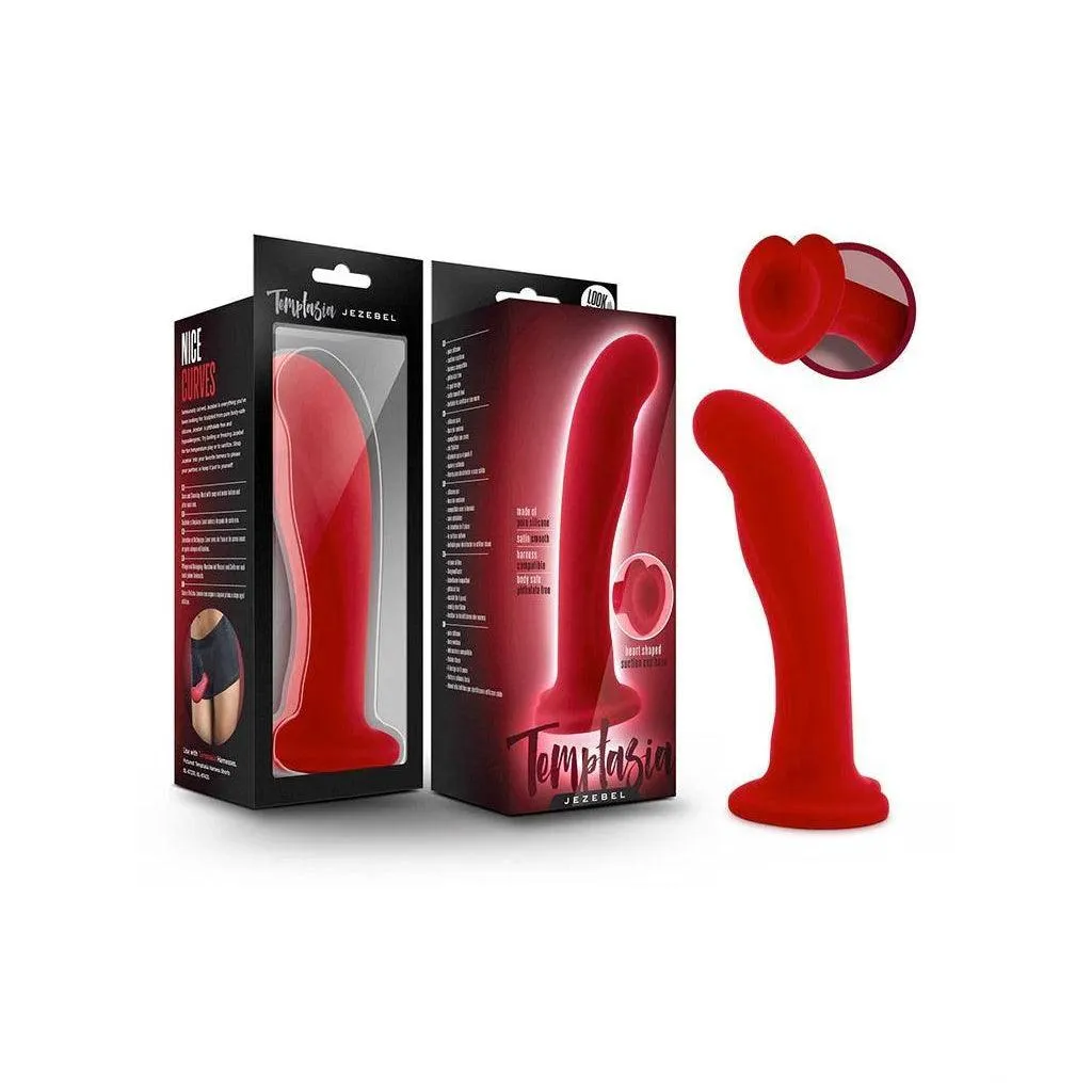 Temptasia Jezebel Silicone Dildo. Crimson