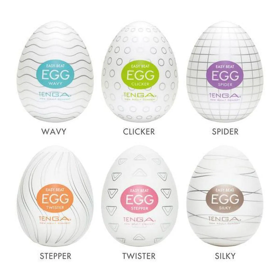 TENGA Egg Variety Pack - Regular Strength Penis Strokers (6 Pack)