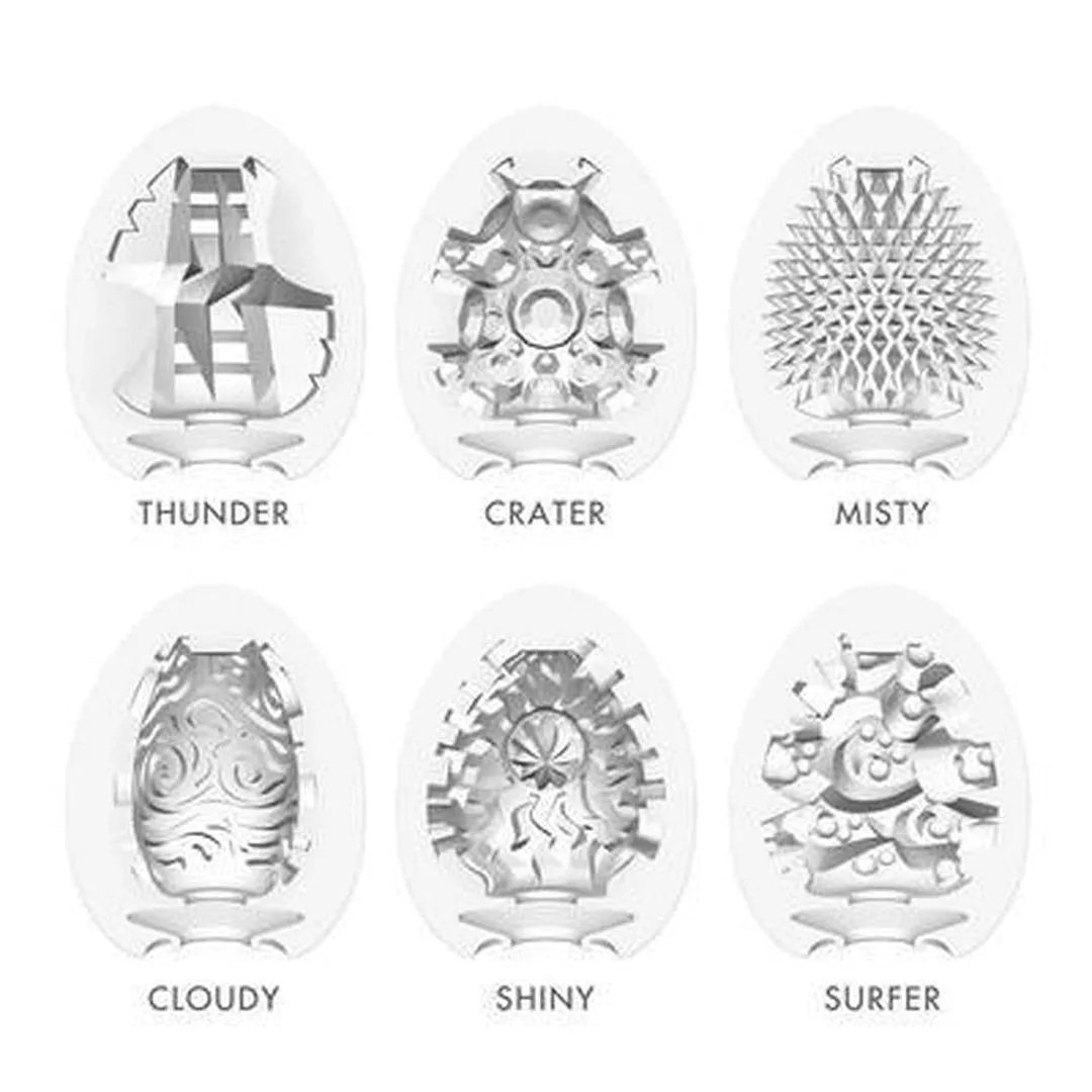 TENGA Egg Variety Pack - Regular Strength Penis Strokers (6 Pack)