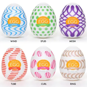 Tenga Egg Wonder Disposable Penis Masturbation Sleeves Variety 6 Pack