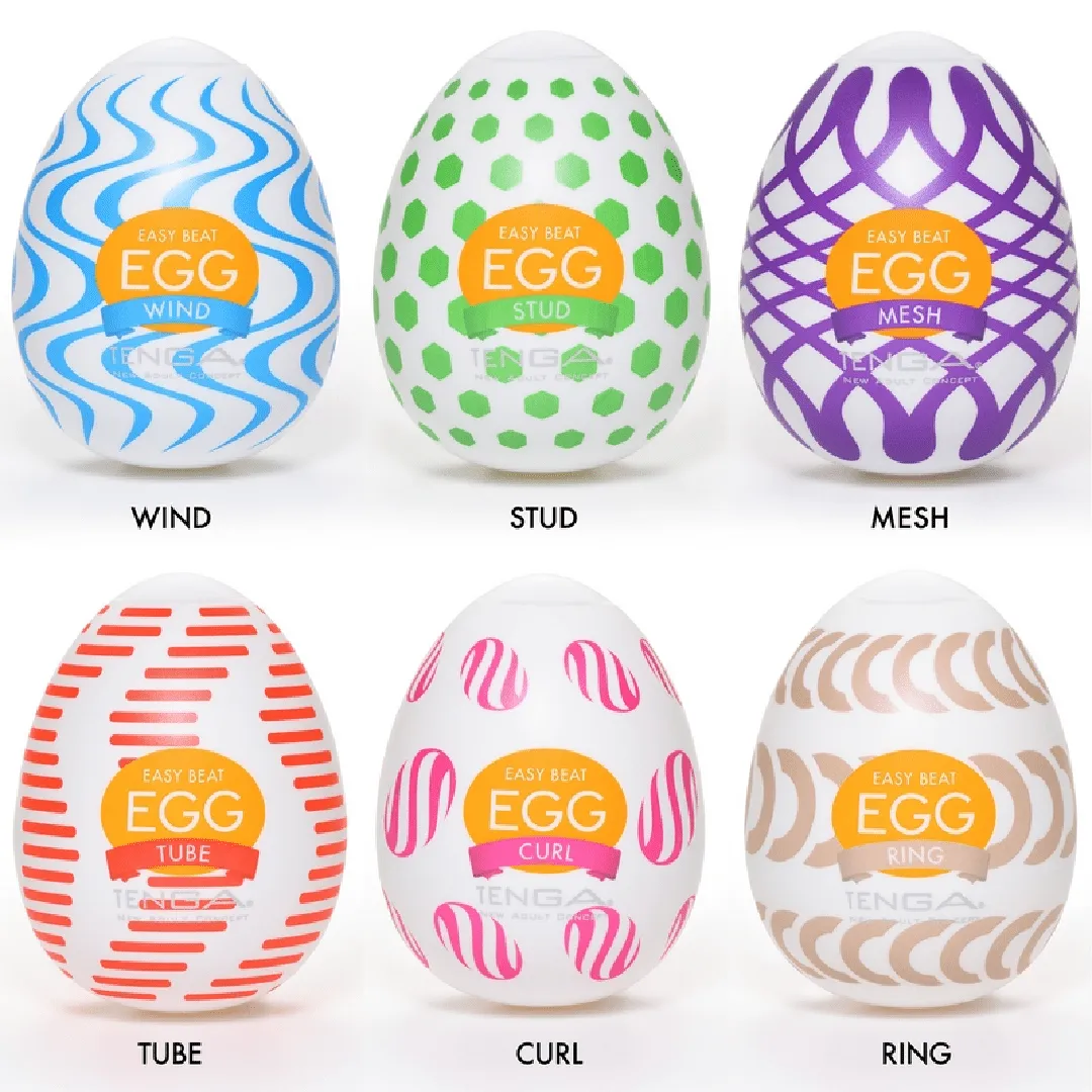 Tenga Egg Wonder Disposable Penis Masturbation Sleeves Variety 6 Pack