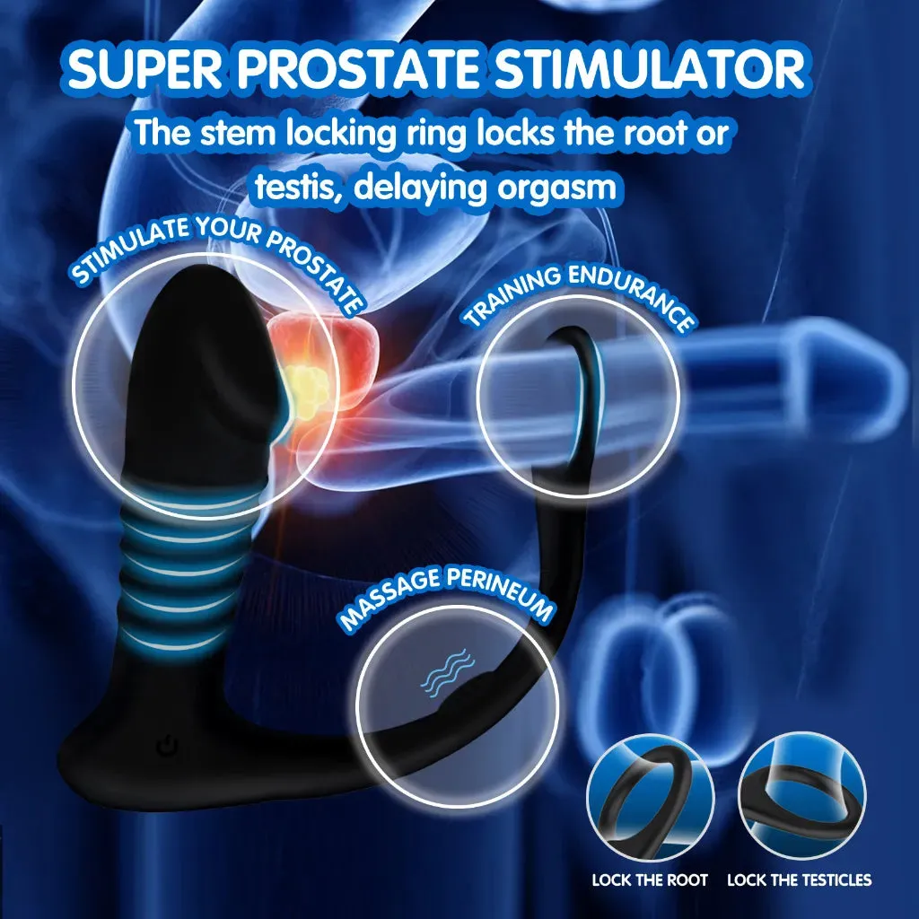 ThrustX Prostate Massager | Cock Ring | 10 Vibration | Remote Control