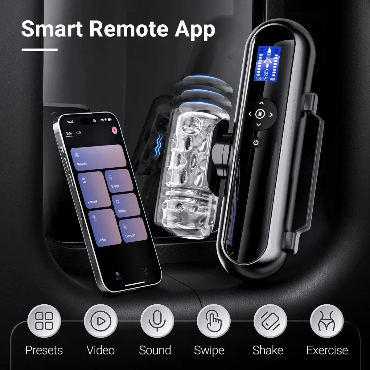 TIME| Upgraded App Control Automastic Thrusting and Vibrating Male Masturbator
