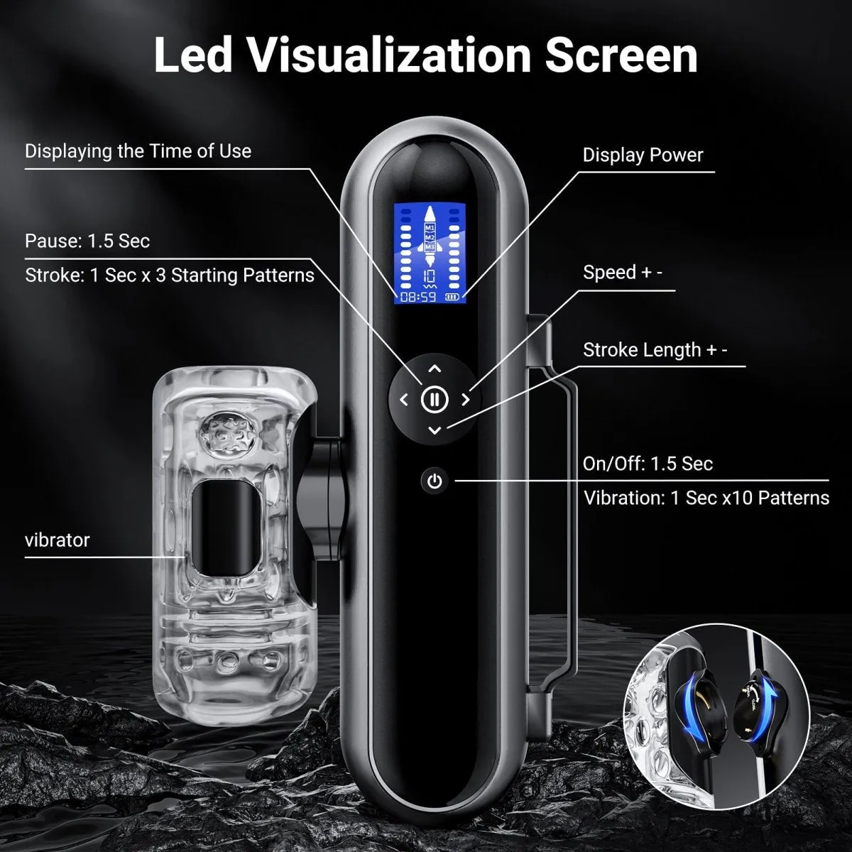 TIME| Upgraded App Control Automastic Thrusting and Vibrating Male Masturbator