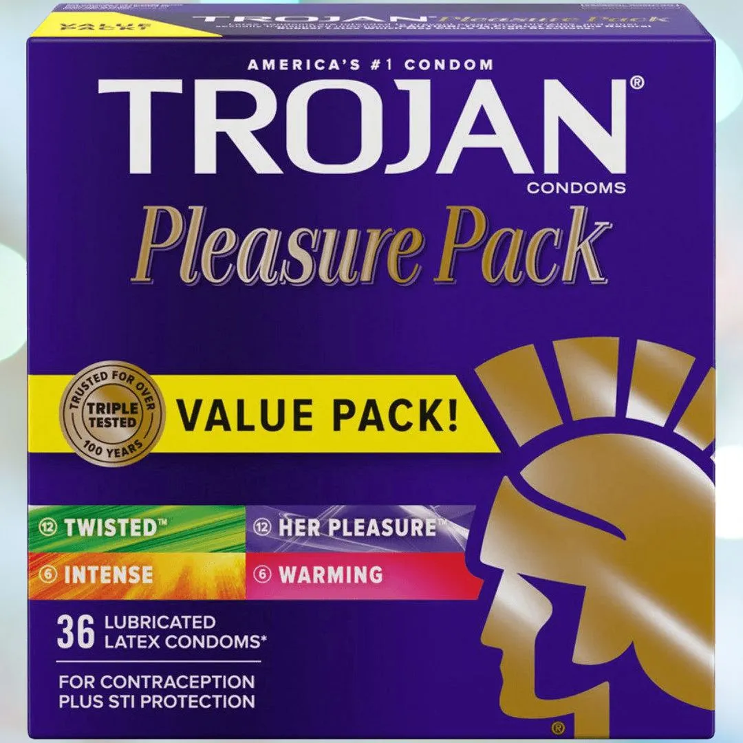 Trojan Pleasure Pack Variety Condom Sampler