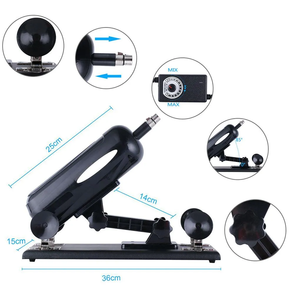 Upgrade Sex Machine 7 Attachments Adjustable Fucking Machine