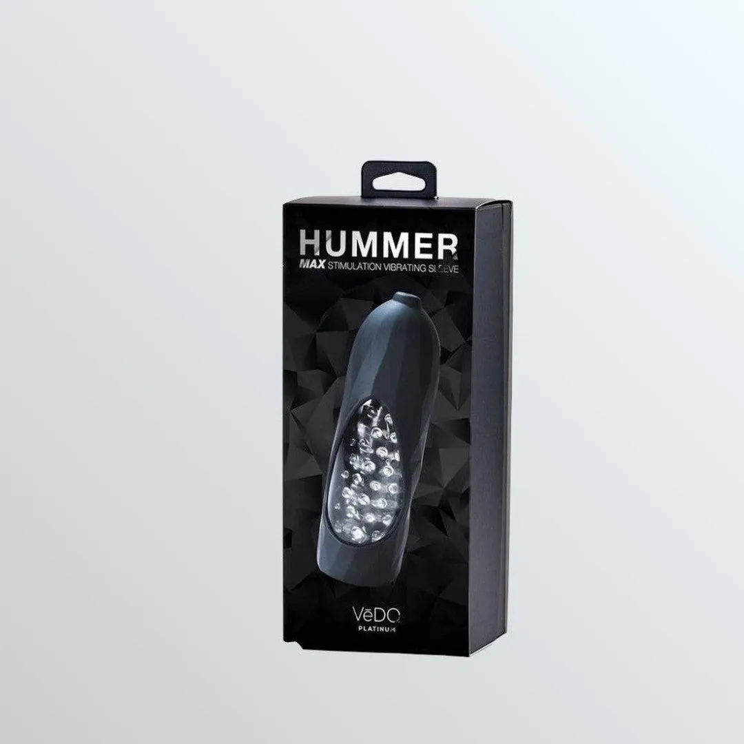 VeDO Hummer 2.0 Rechargeable Vibrating Masturbation Sleeve - Black Pearl