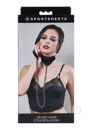 Velvet Noir Collar Leash