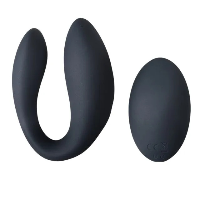 Vibrator dublu INTY TOYS SWITCH. pentru cupluri. control prin telecomandă. 12 funcții de vibrații ultra-puternice. silențios. negru