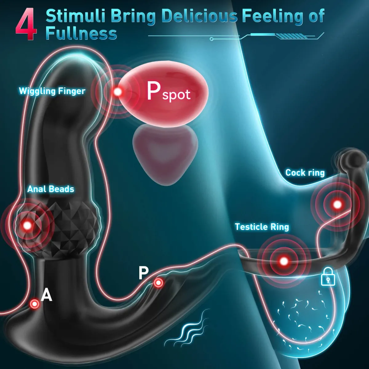 VICTOR| Wigging and Vibrating Remote Control Anal Toy