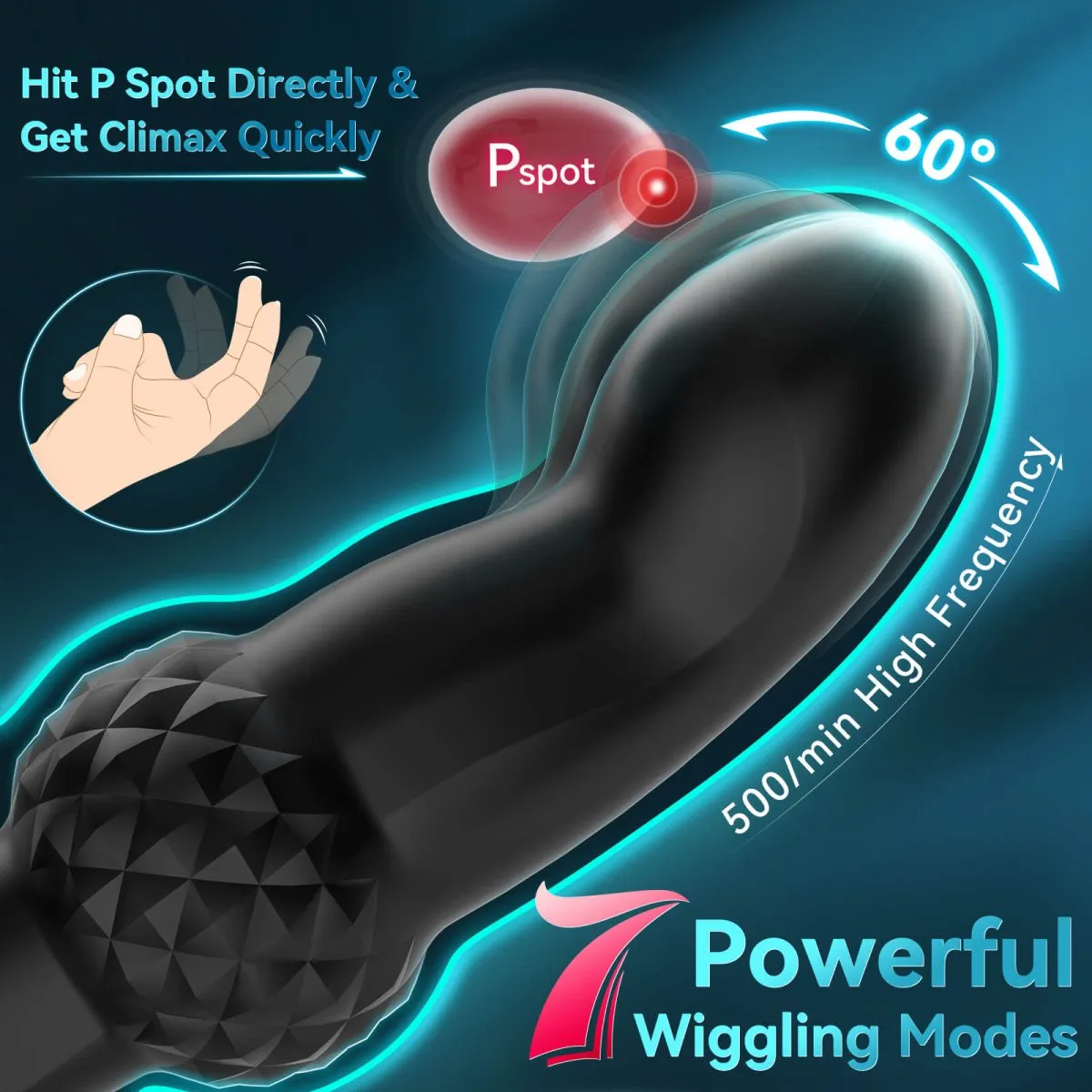 VICTOR| Wigging and Vibrating Remote Control Anal Toy