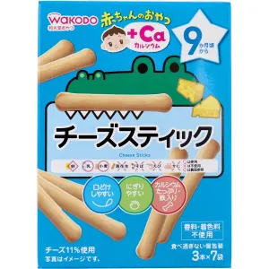 Wakodo - Baby Snacks   Ca Cheese Sticks Teether Biscuits 3 x 7 bags