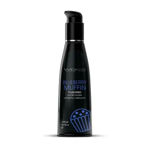 Wicked Aqua Blueberry Muffin Flavored Water Based Lubricant 4 OZ