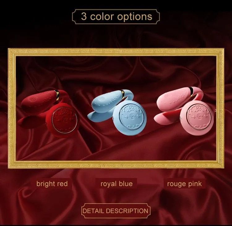 ZALO Double-head Couples G Spot U-type Silicone Stimulator Wireless App Remote Control Vibrator