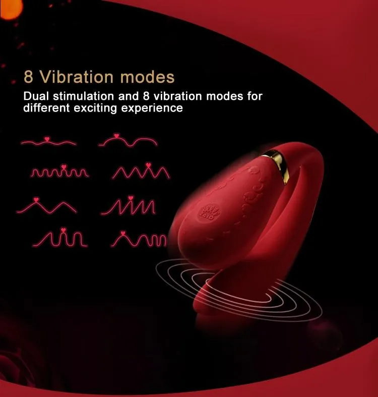 ZALO Double-head Couples G Spot U-type Silicone Stimulator Wireless App Remote Control Vibrator